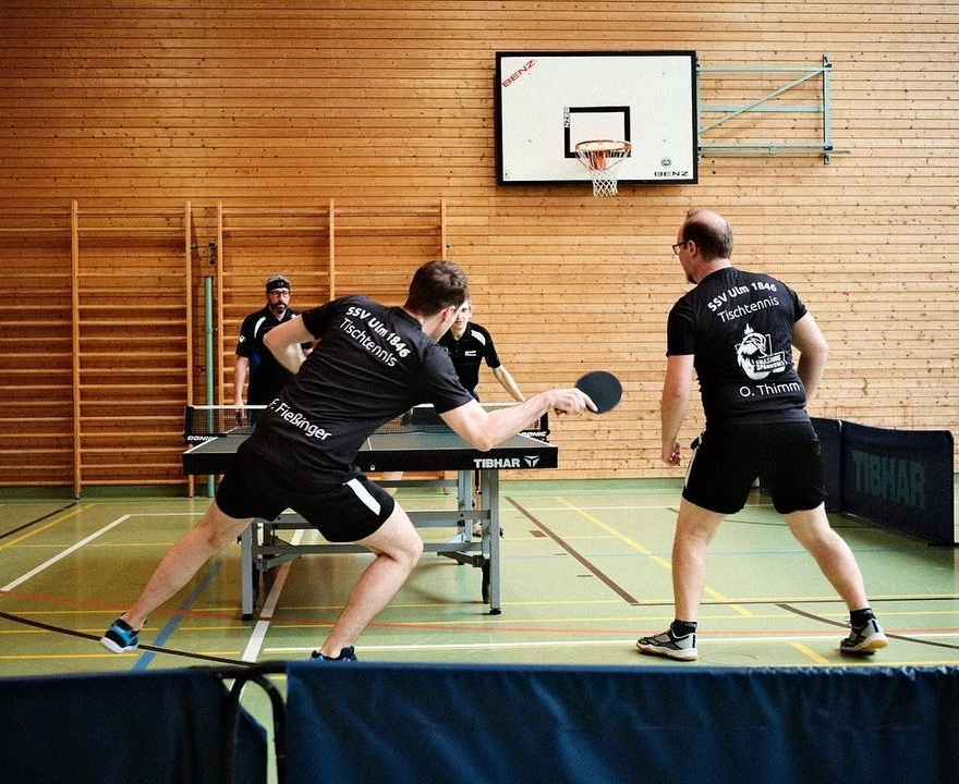 Tischtennis Doppel SSV Ulm 1846 in Sporthalle